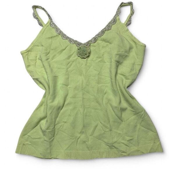 Rare Y2K Fairy Tank Top with Lace Trim and Gemstone Detail vintage camisole - Picture 6 of 6